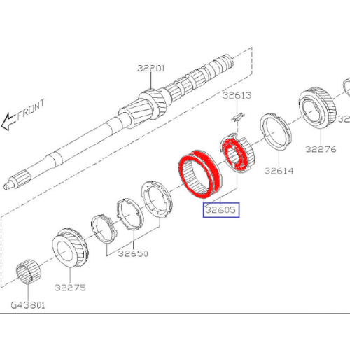 32605AA310 Genuine Subaru Sleeve & Hub Assembly 6MT 32605AA310 Genuine Subaru Sleeve & Hub Assembly 6MT