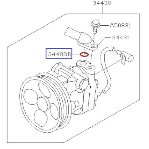 Power steering Pump Connector  for SUBARU 01' onwards 34439AE021 ref 34439AE02