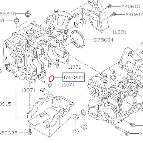 806932030 O-Ring Engine Cylinder Block Subaru 32.6x2.7
